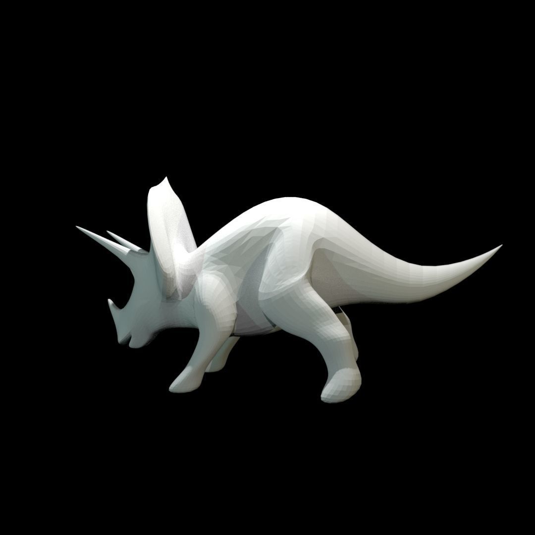 Low-poly Triceratops dinosaur Free low-poly 3D model_22