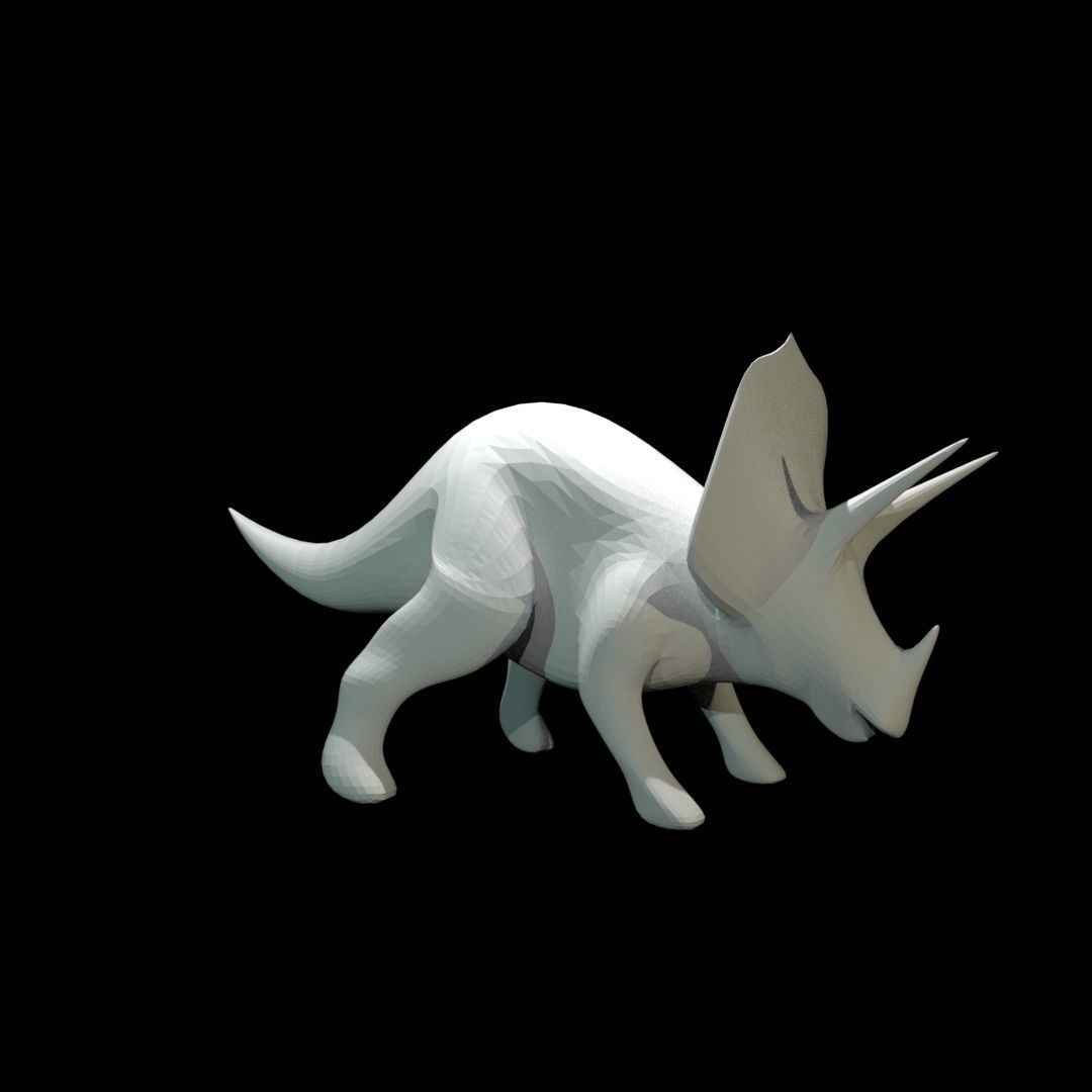 Low-poly Triceratops dinosaur Free low-poly 3D model_37