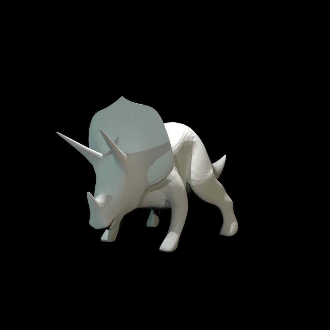 Low-poly Triceratops dinosaur Free low-poly 3D model_28