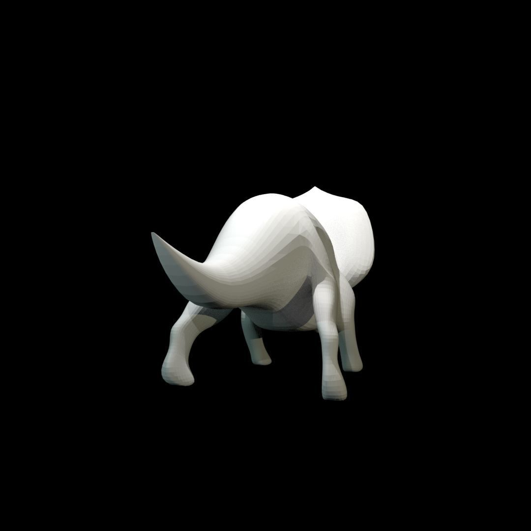 Low-poly Triceratops dinosaur Free low-poly 3D model_12
