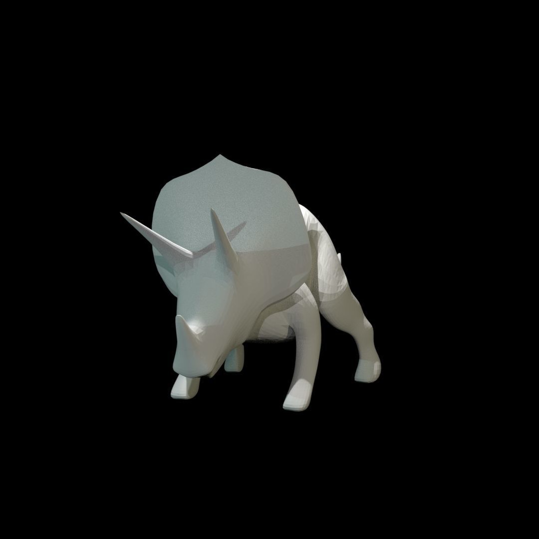 Low-poly Triceratops dinosaur Free low-poly 3D model_29