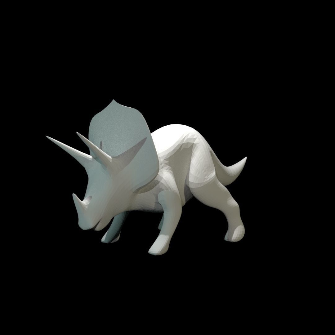 Low-poly Triceratops dinosaur Free low-poly 3D model_27