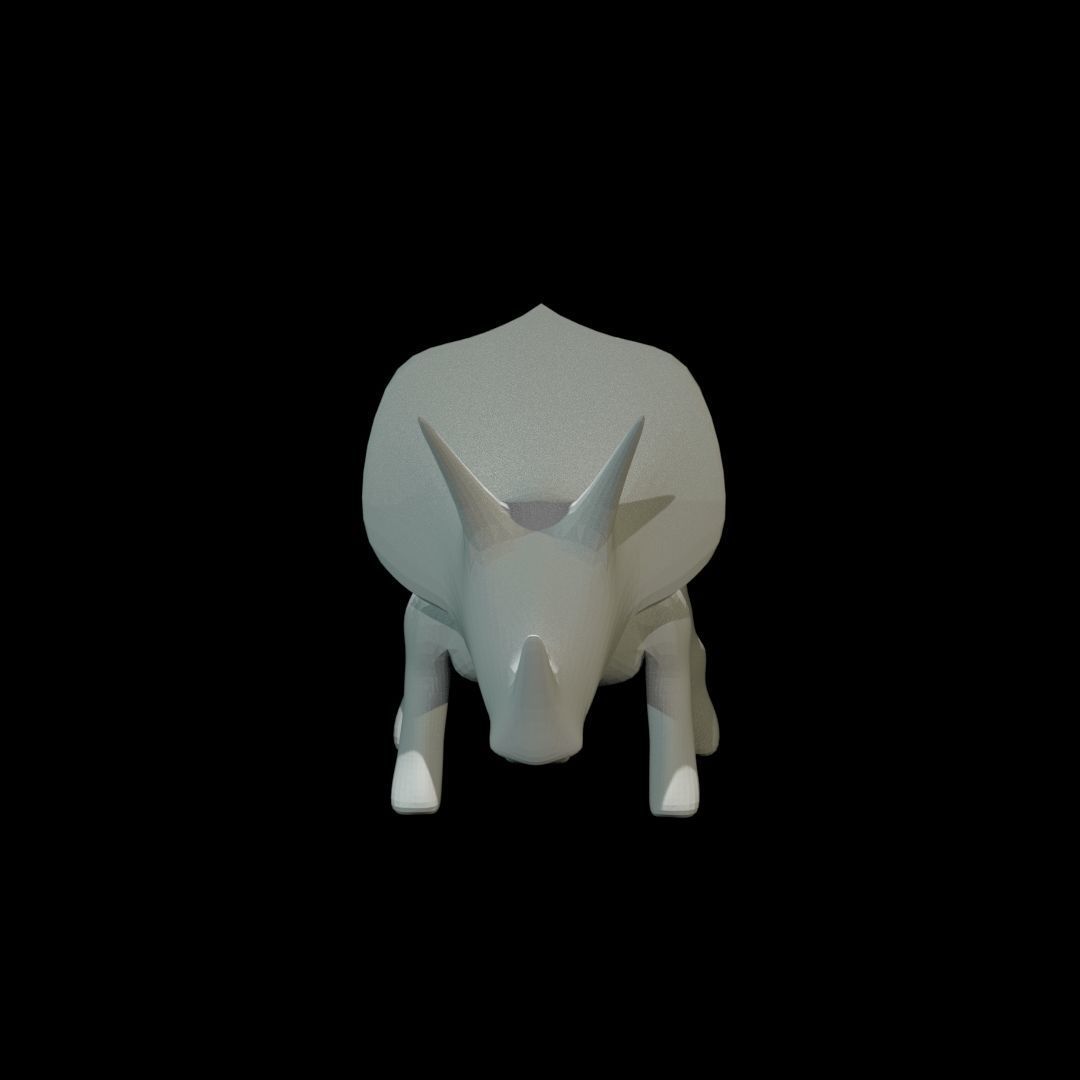Low-poly Triceratops dinosaur Free low-poly 3D model_31