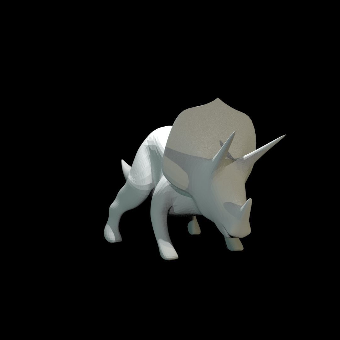 Low-poly Triceratops dinosaur Free low-poly 3D model_34