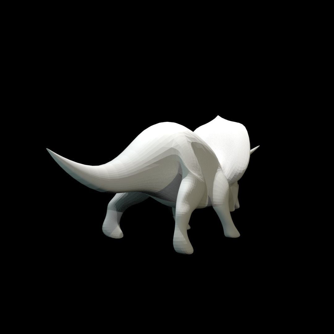 Low-poly Triceratops dinosaur Free low-poly 3D model_10