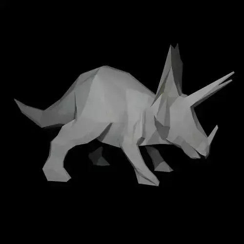 Low-poly Triceratops dinosaur Free low-poly 3D model
