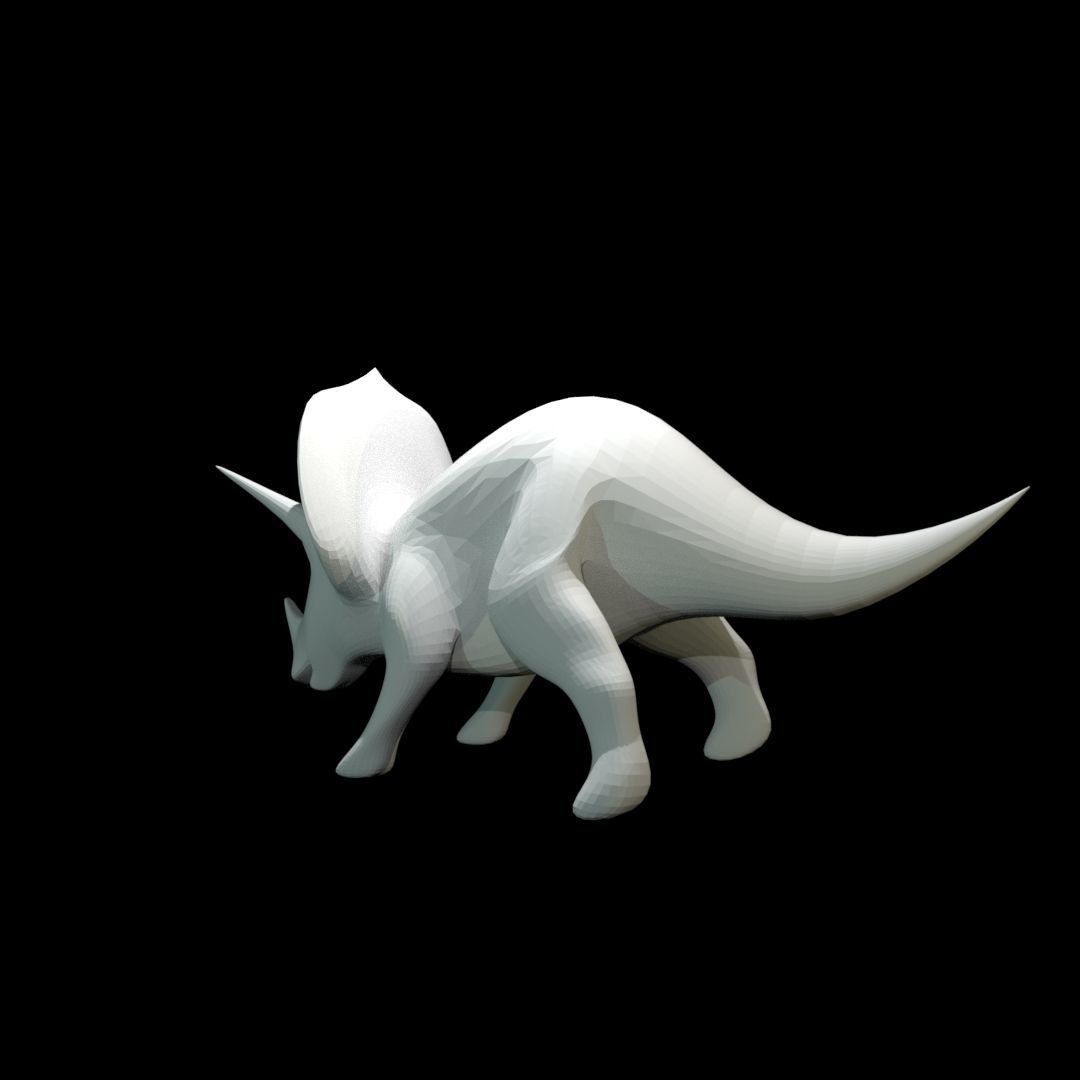 Low-poly Triceratops dinosaur Free low-poly 3D model_20