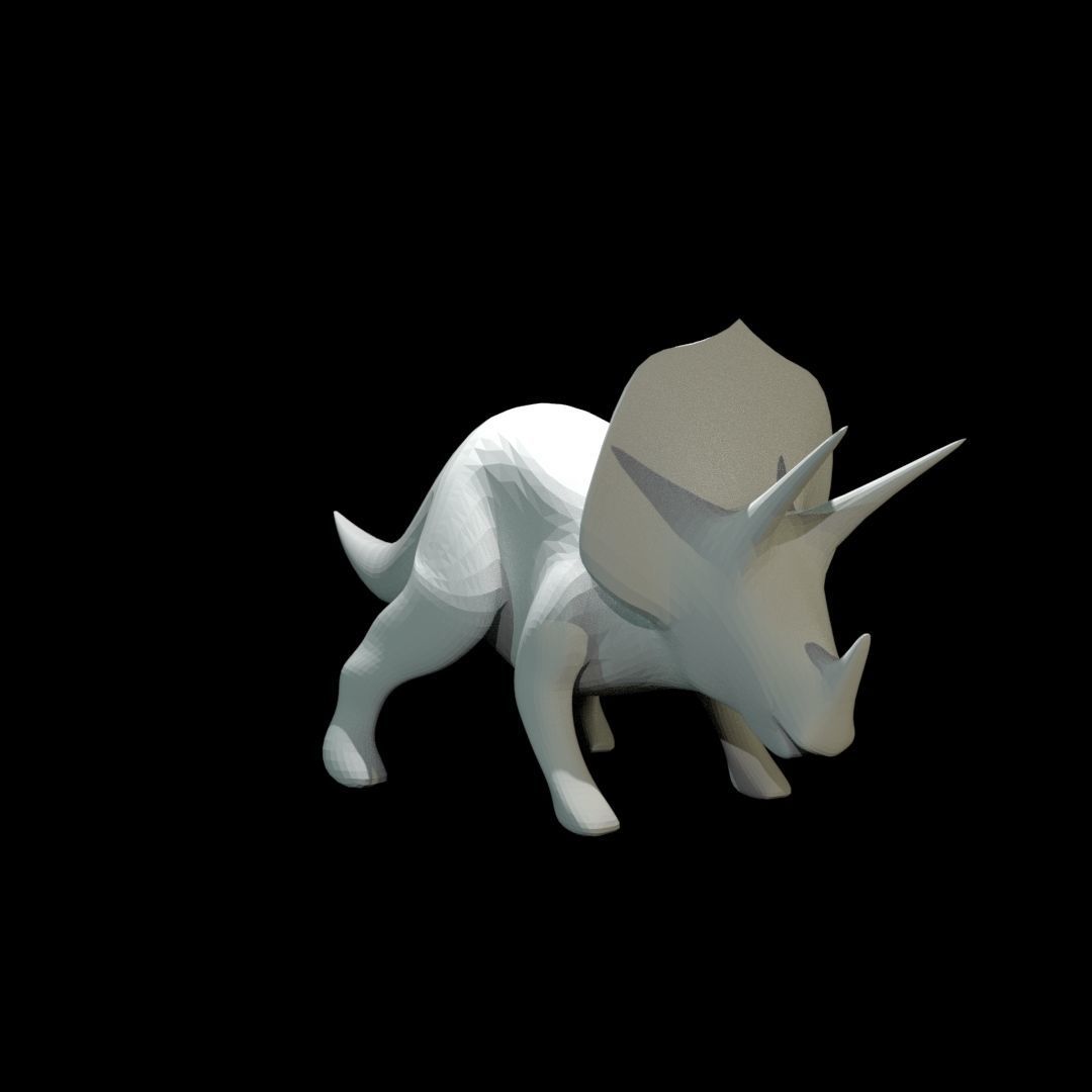 Low-poly Triceratops dinosaur Free low-poly 3D model_35