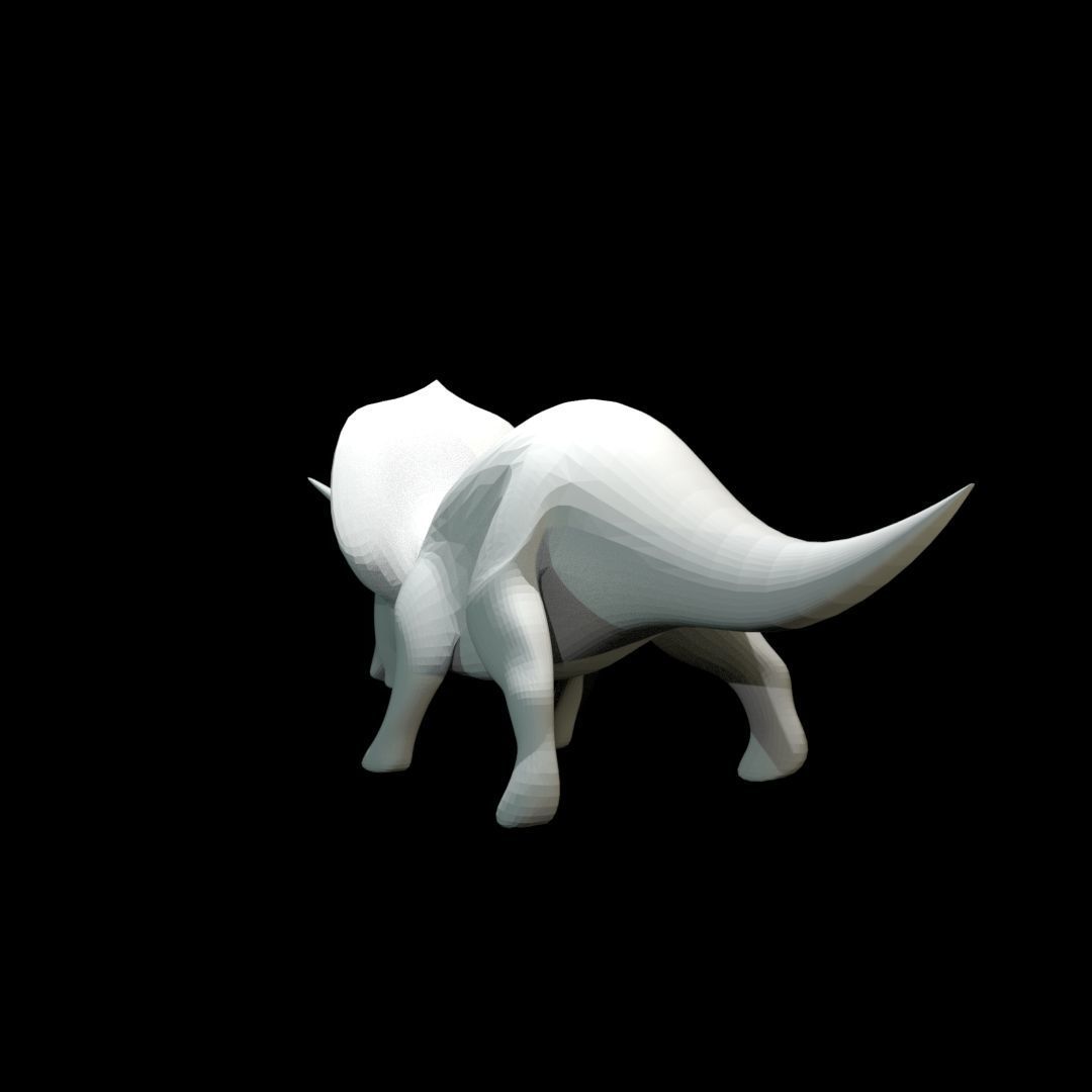 Low-poly Triceratops dinosaur Free low-poly 3D model_18