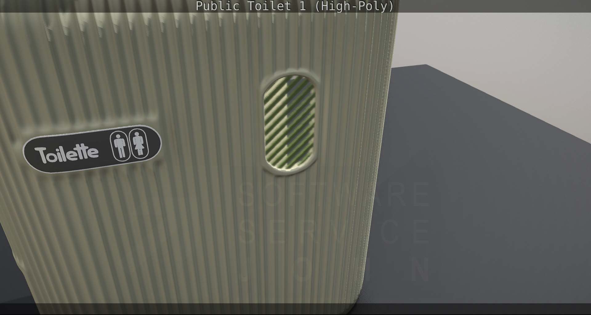 Public Toilet 1 - High-Poly Low-poly 3D model_76