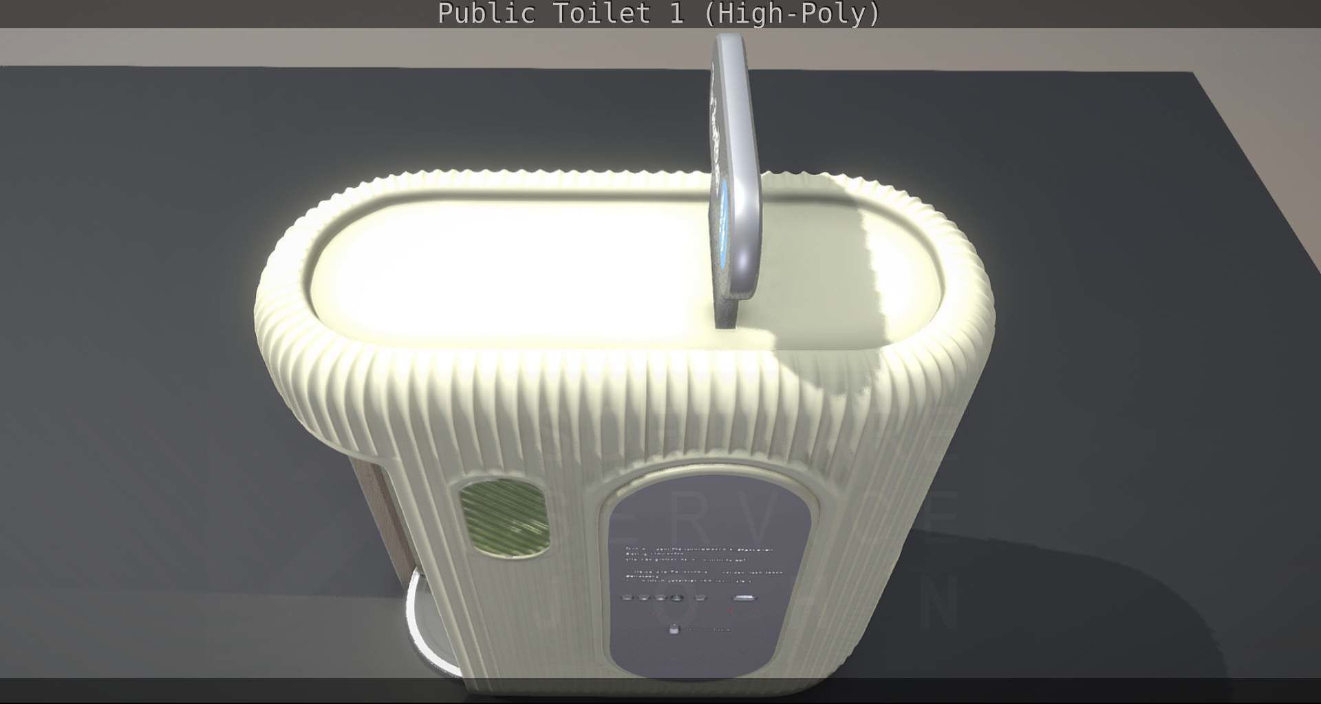 Public Toilet 1 - High-Poly Low-poly 3D model_94