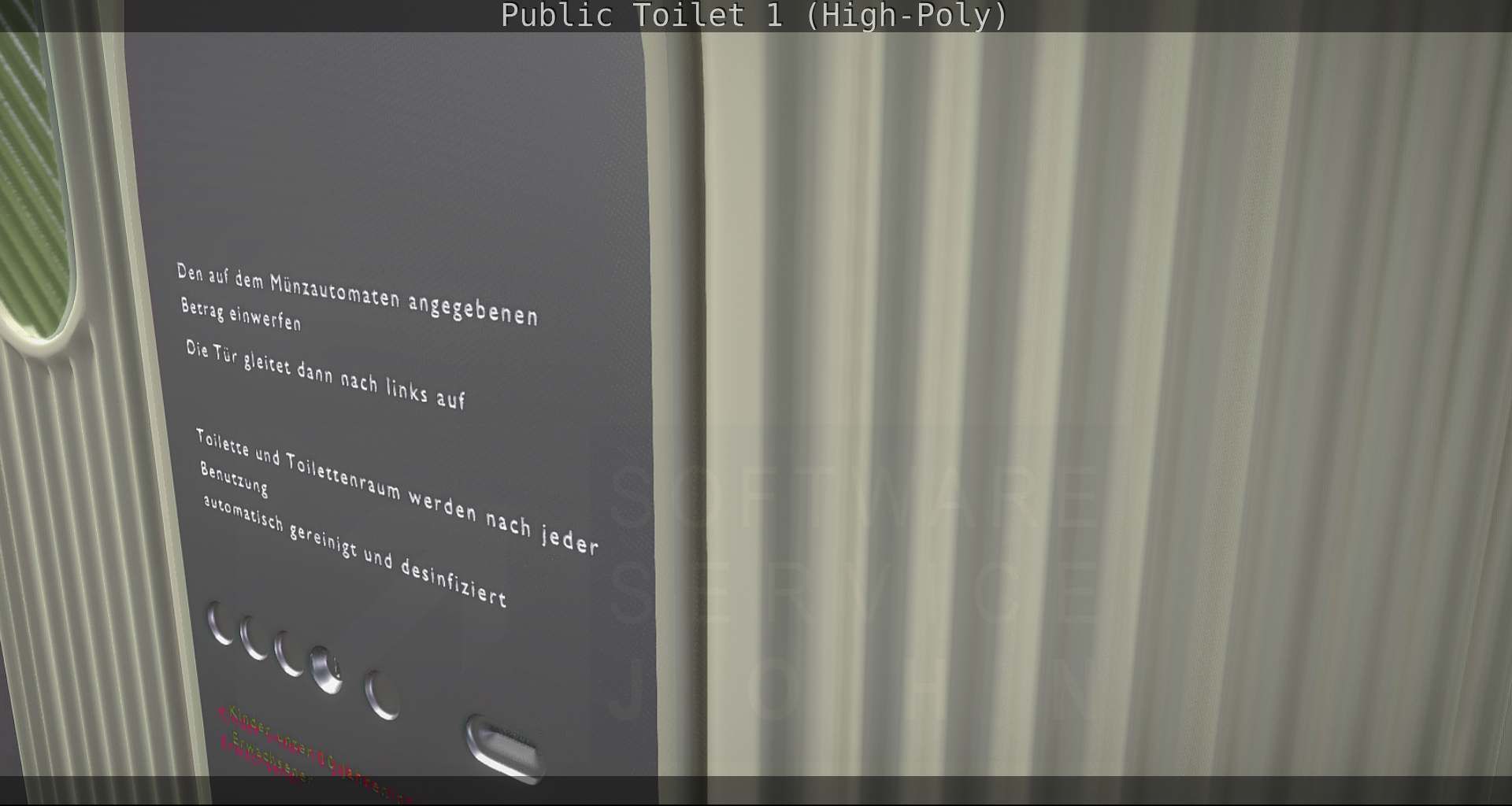 Public Toilet 1 - High-Poly Low-poly 3D model_15