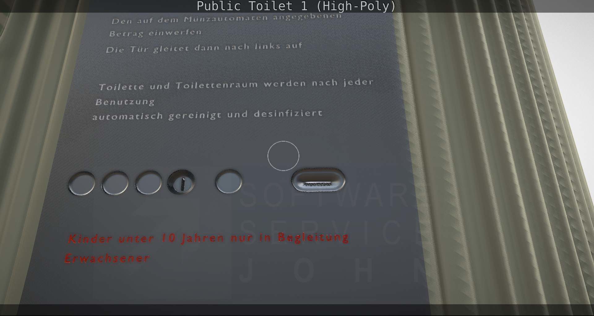 Public Toilet 1 - High-Poly Low-poly 3D model_21