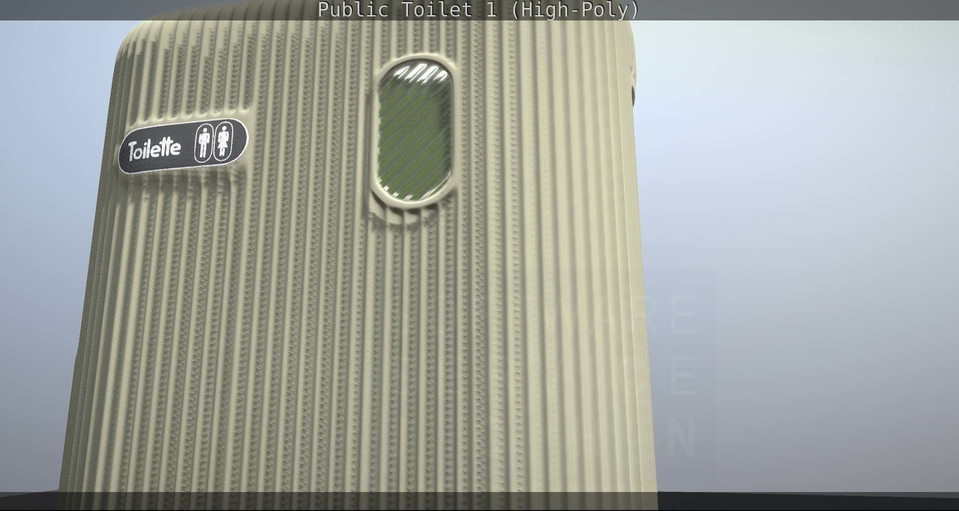Public Toilet 1 - High-Poly Low-poly 3D model_73