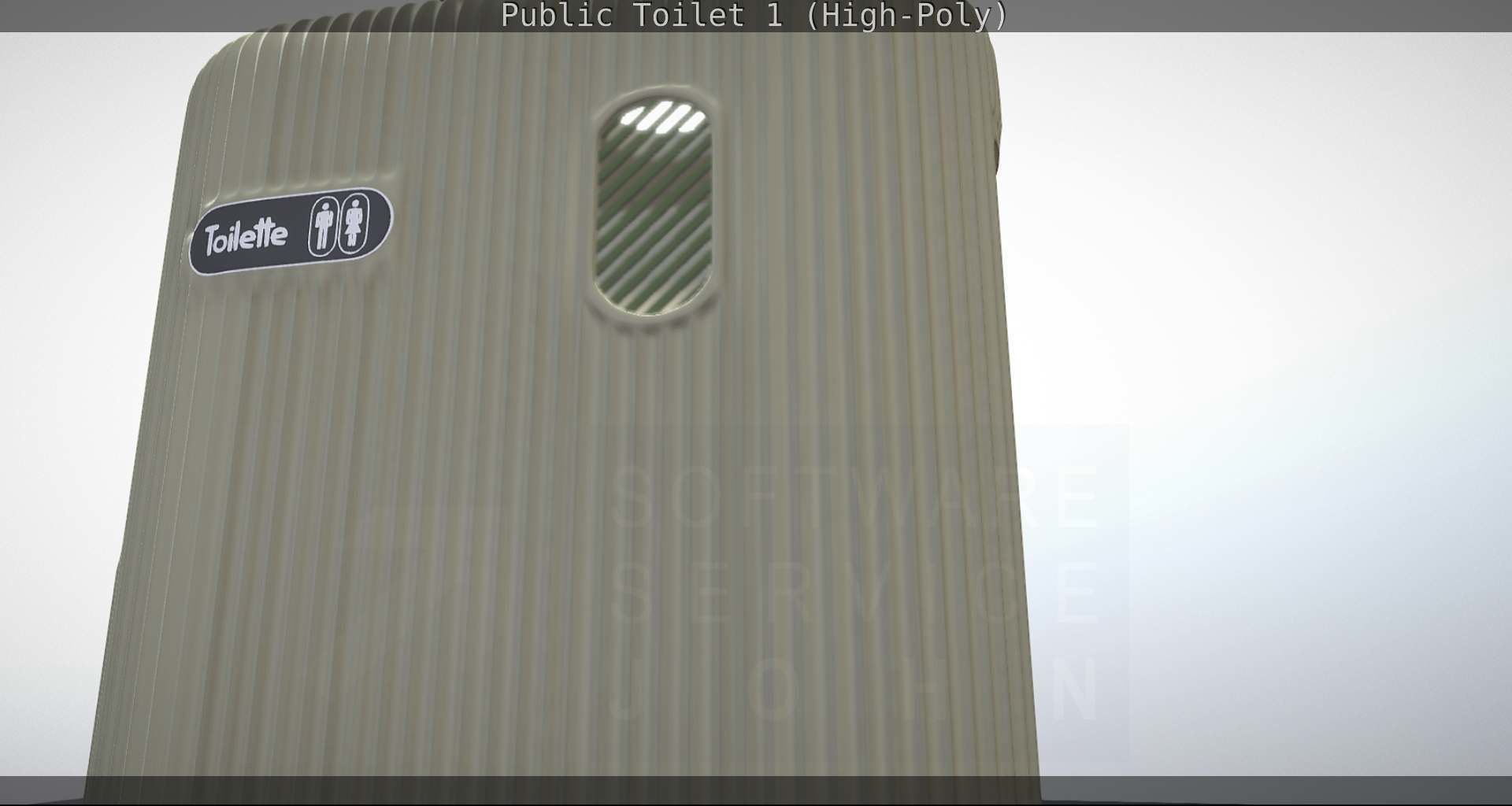 Public Toilet 1 - High-Poly Low-poly 3D model_67