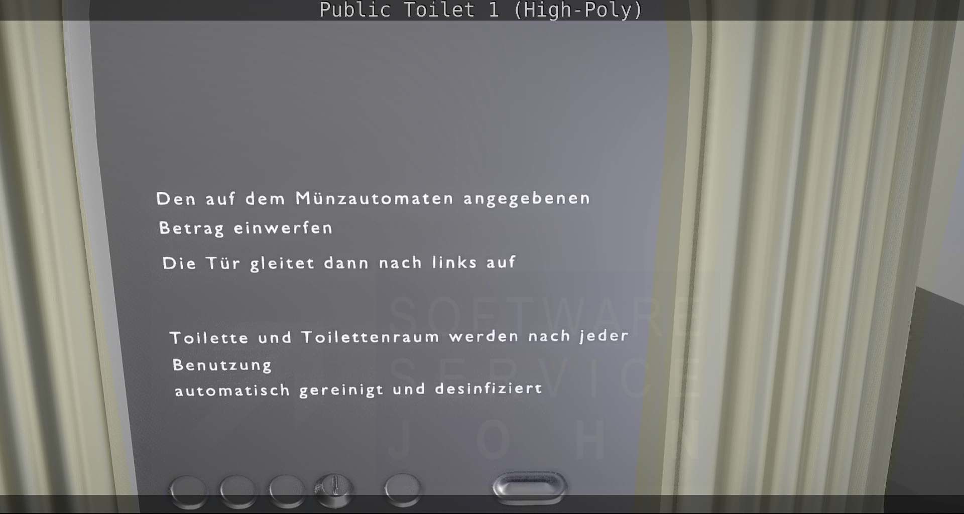 Public Toilet 1 - High-Poly Low-poly 3D model_11