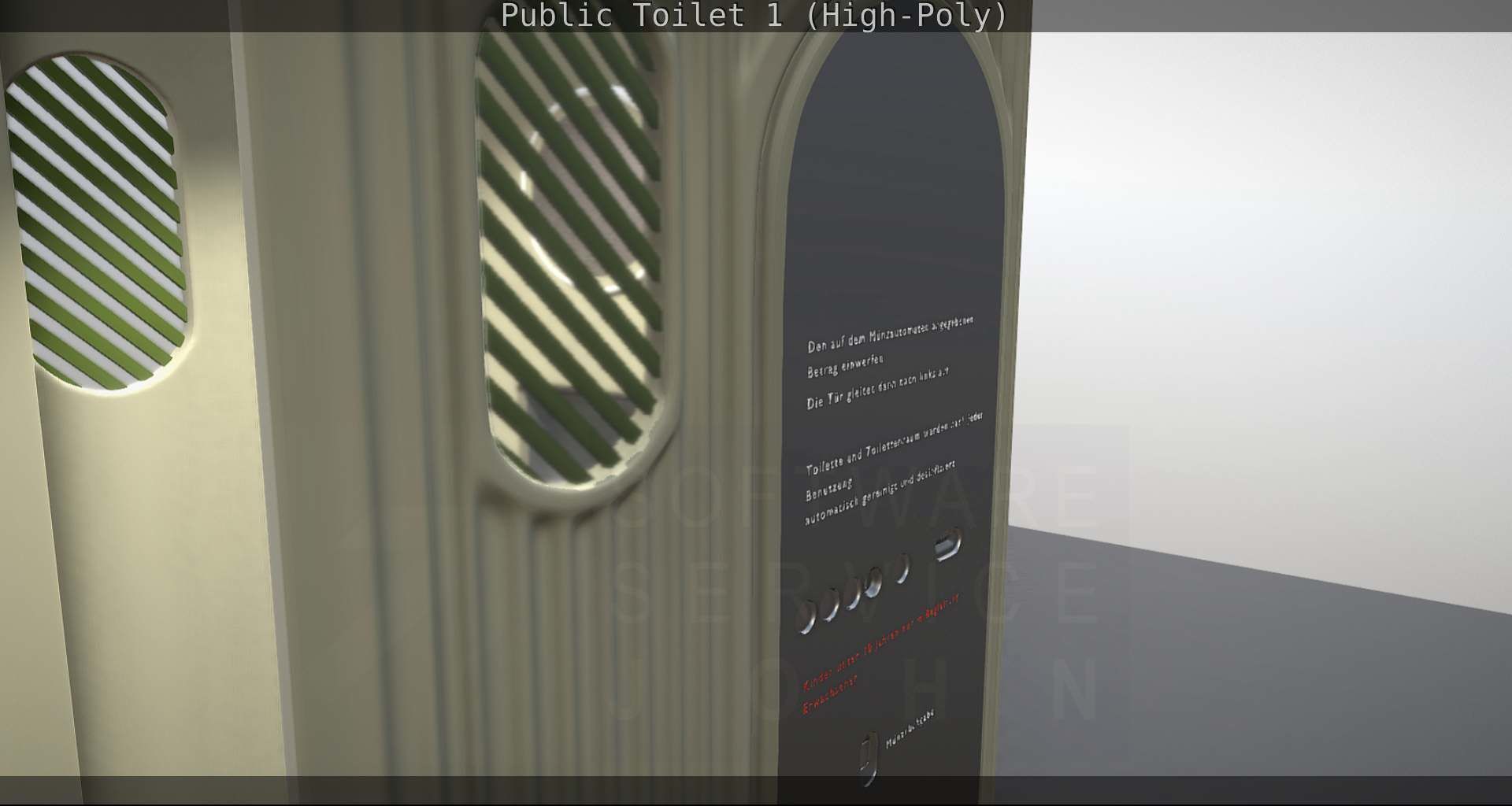 Public Toilet 1 - High-Poly Low-poly 3D model_30