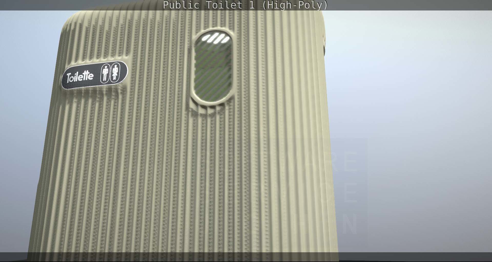 Public Toilet 1 - High-Poly Low-poly 3D model_71