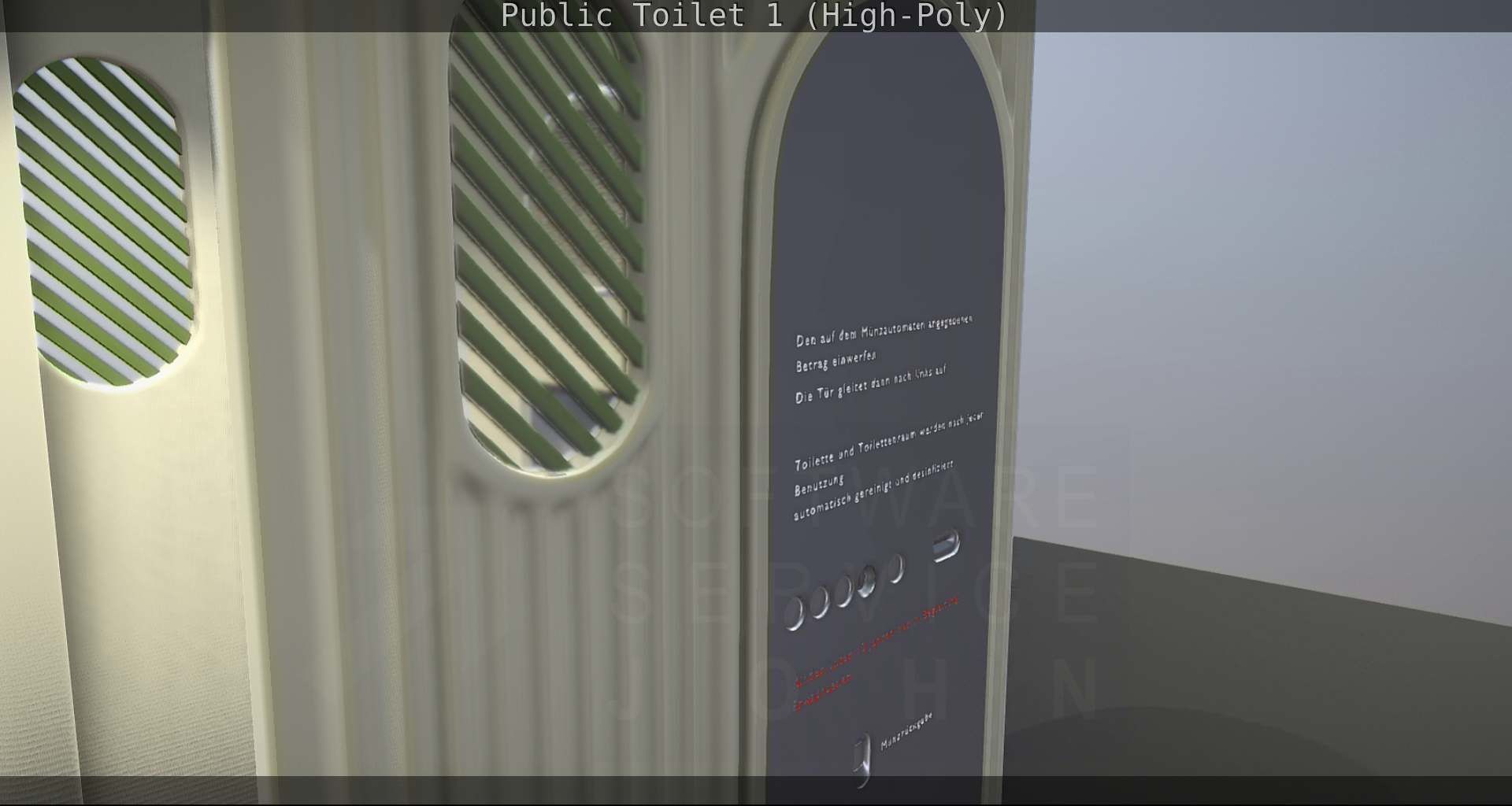 Public Toilet 1 - High-Poly Low-poly 3D model_28