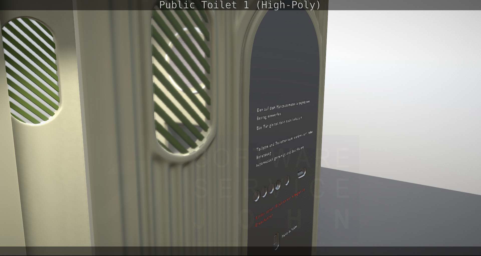 Public Toilet 1 - High-Poly Low-poly 3D model_31