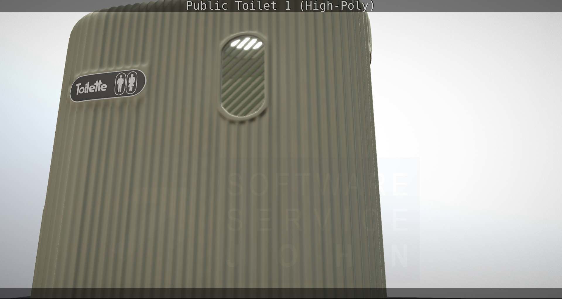 Public Toilet 1 - High-Poly Low-poly 3D model_69