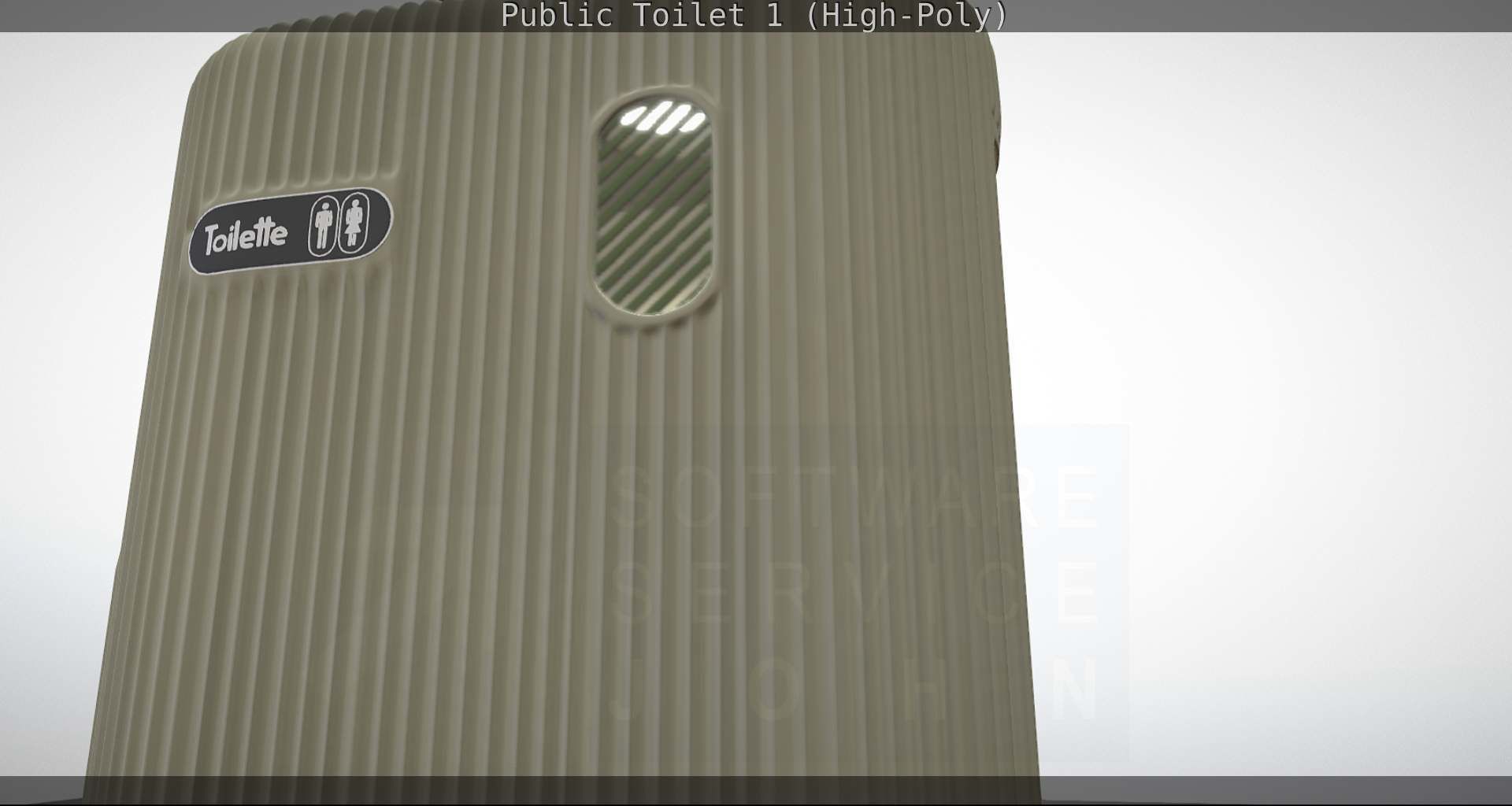 Public Toilet 1 - High-Poly Low-poly 3D model_68
