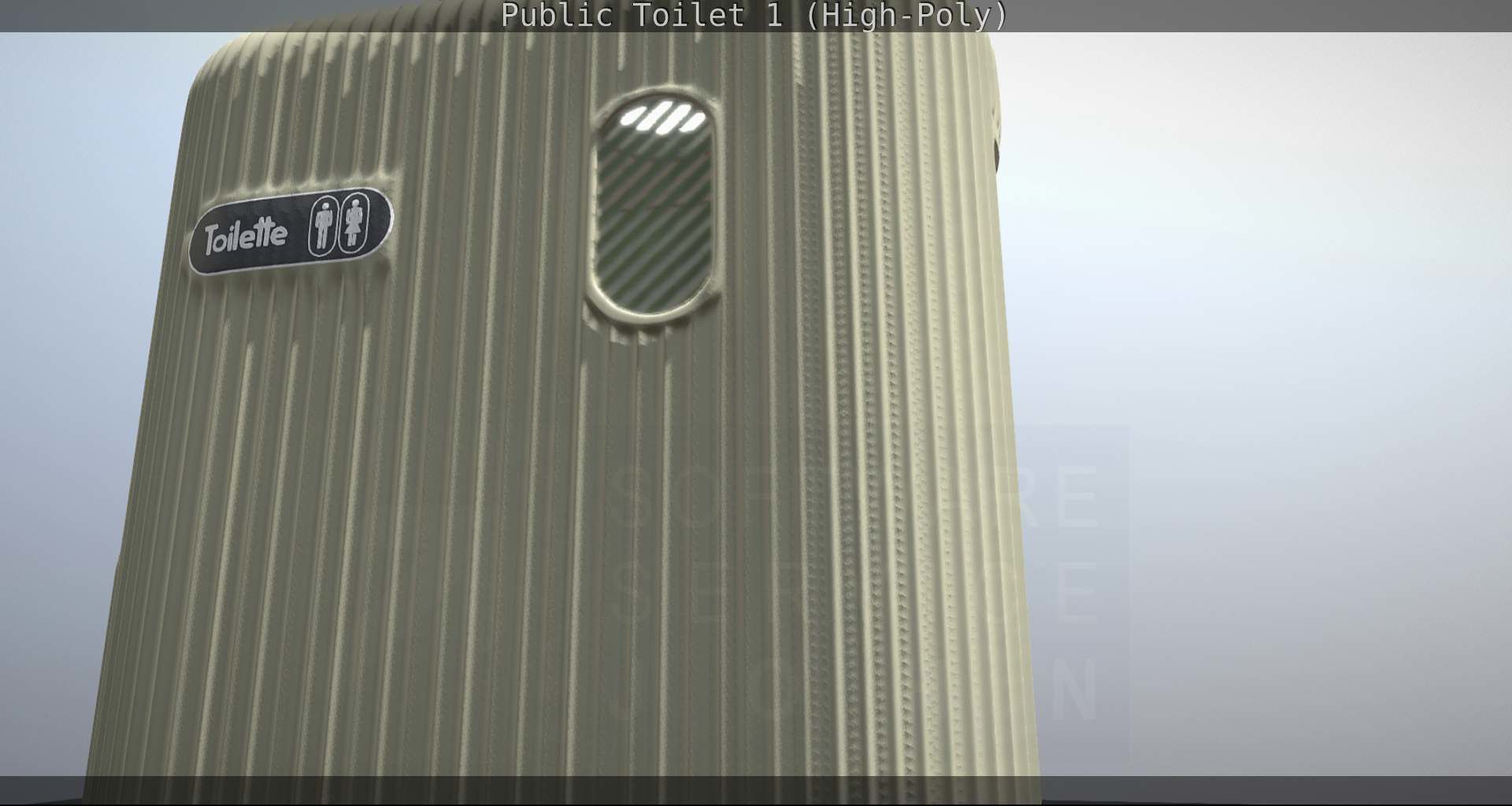 Public Toilet 1 - High-Poly Low-poly 3D model_70