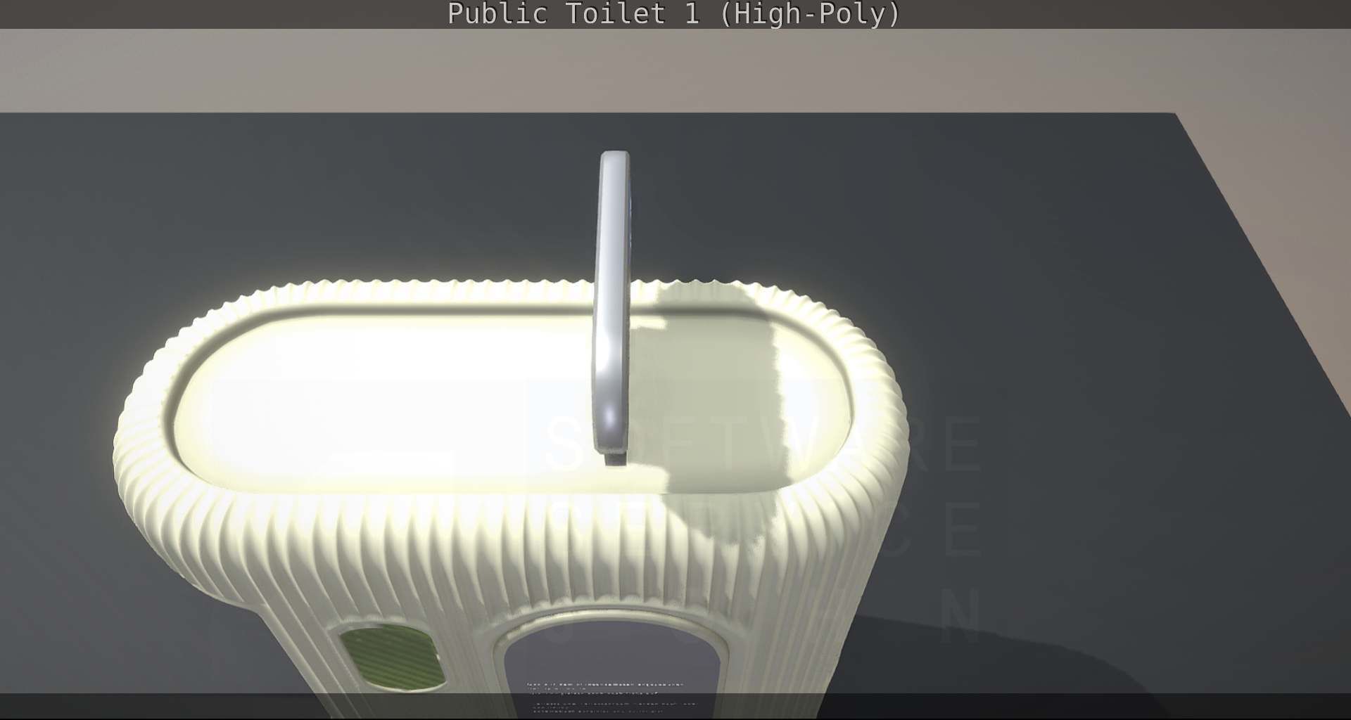 Public Toilet 1 - High-Poly Low-poly 3D model_96