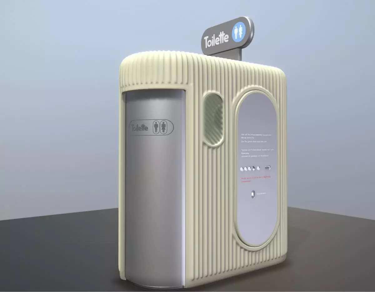 Public Toilet 1 - High-Poly Low-poly 3D model_0