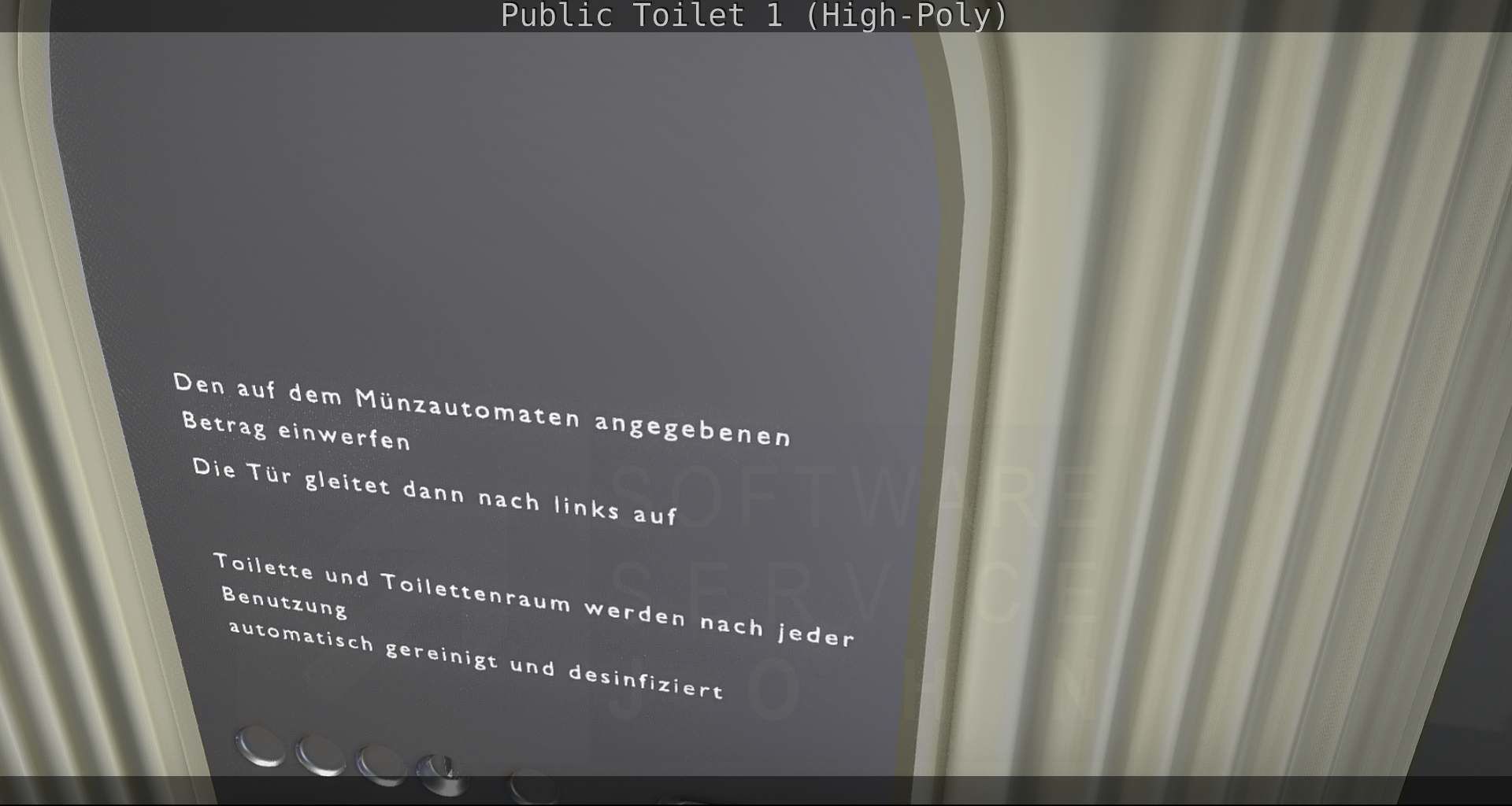 Public Toilet 1 - High-Poly Low-poly 3D model_10