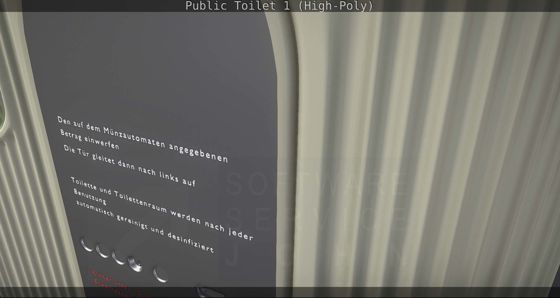 Public Toilet 1 - High-Poly Low-poly 3D model_14