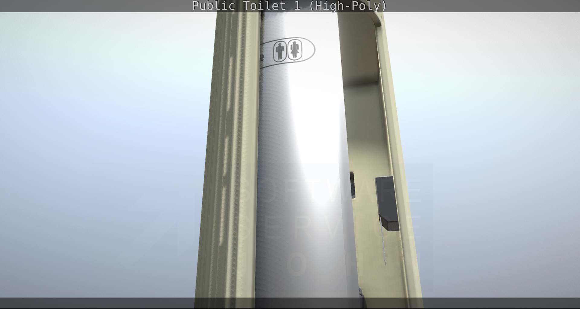 Public Toilet 1 - High-Poly Low-poly 3D model_52