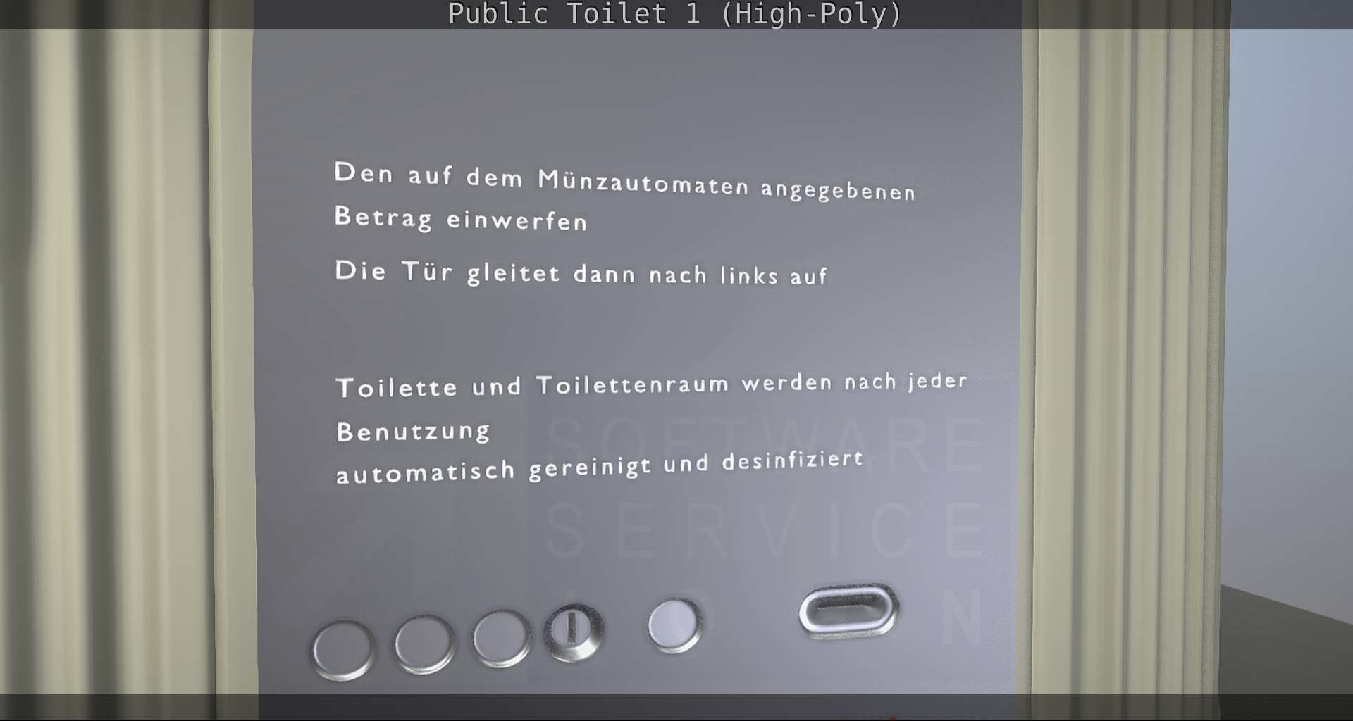 Public Toilet 1 - High-Poly Low-poly 3D model_13