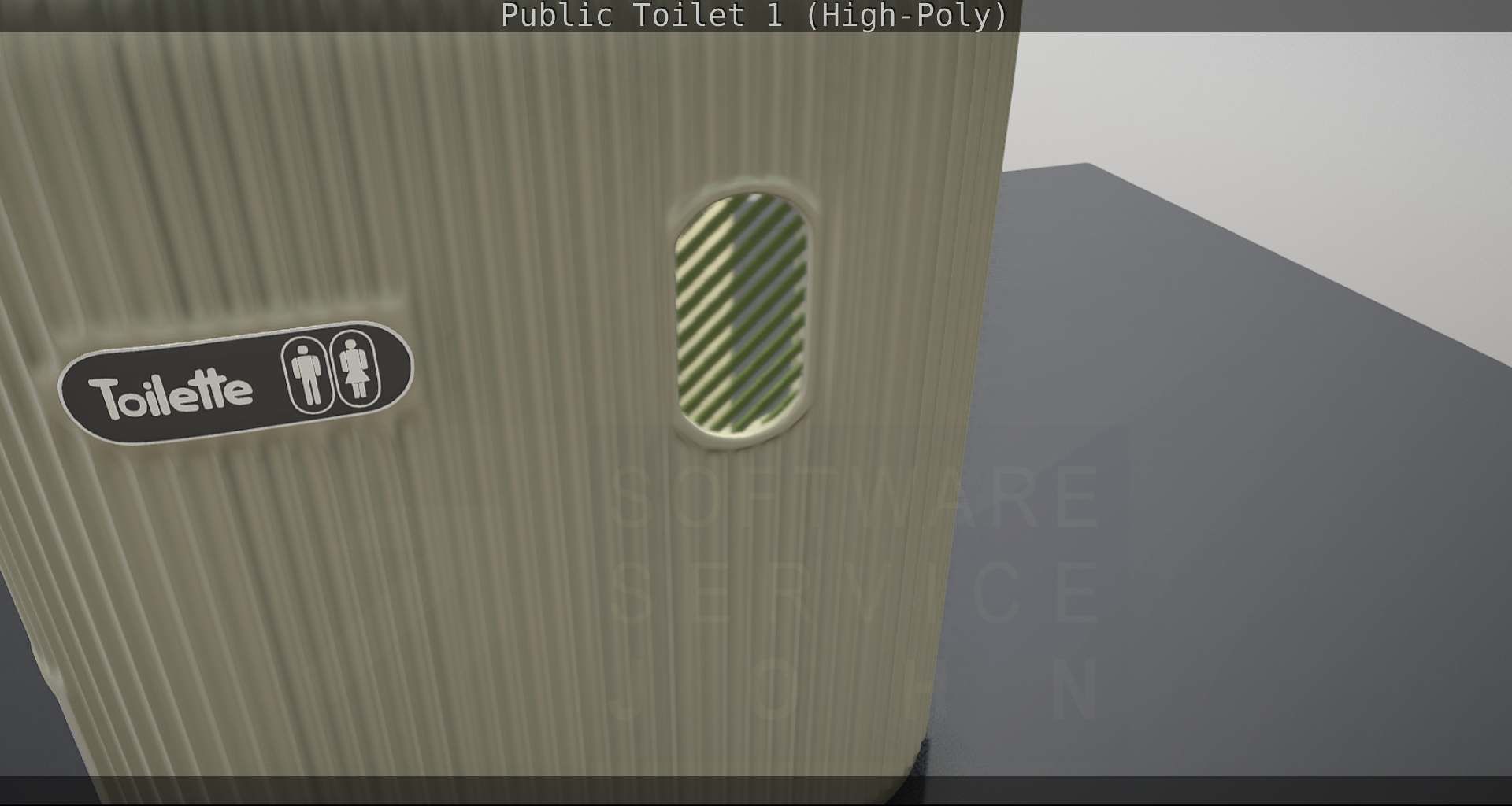Public Toilet 1 - High-Poly Low-poly 3D model_77
