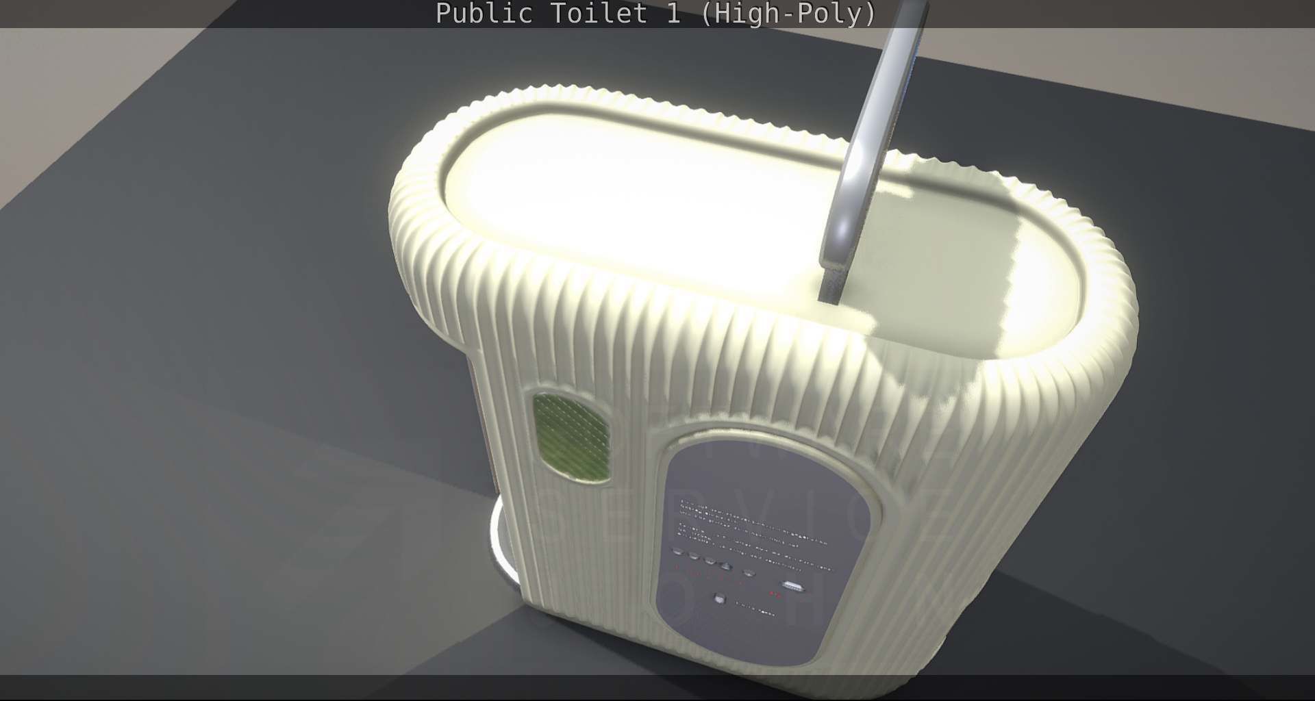 Public Toilet 1 - High-Poly Low-poly 3D model_92
