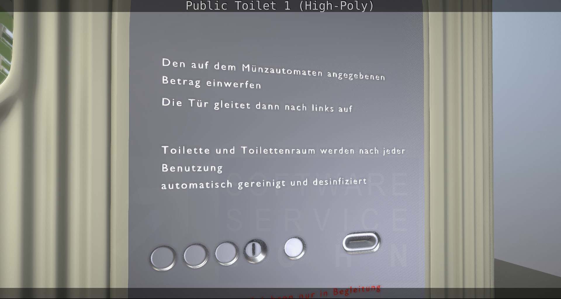 Public Toilet 1 - High-Poly Low-poly 3D model_12