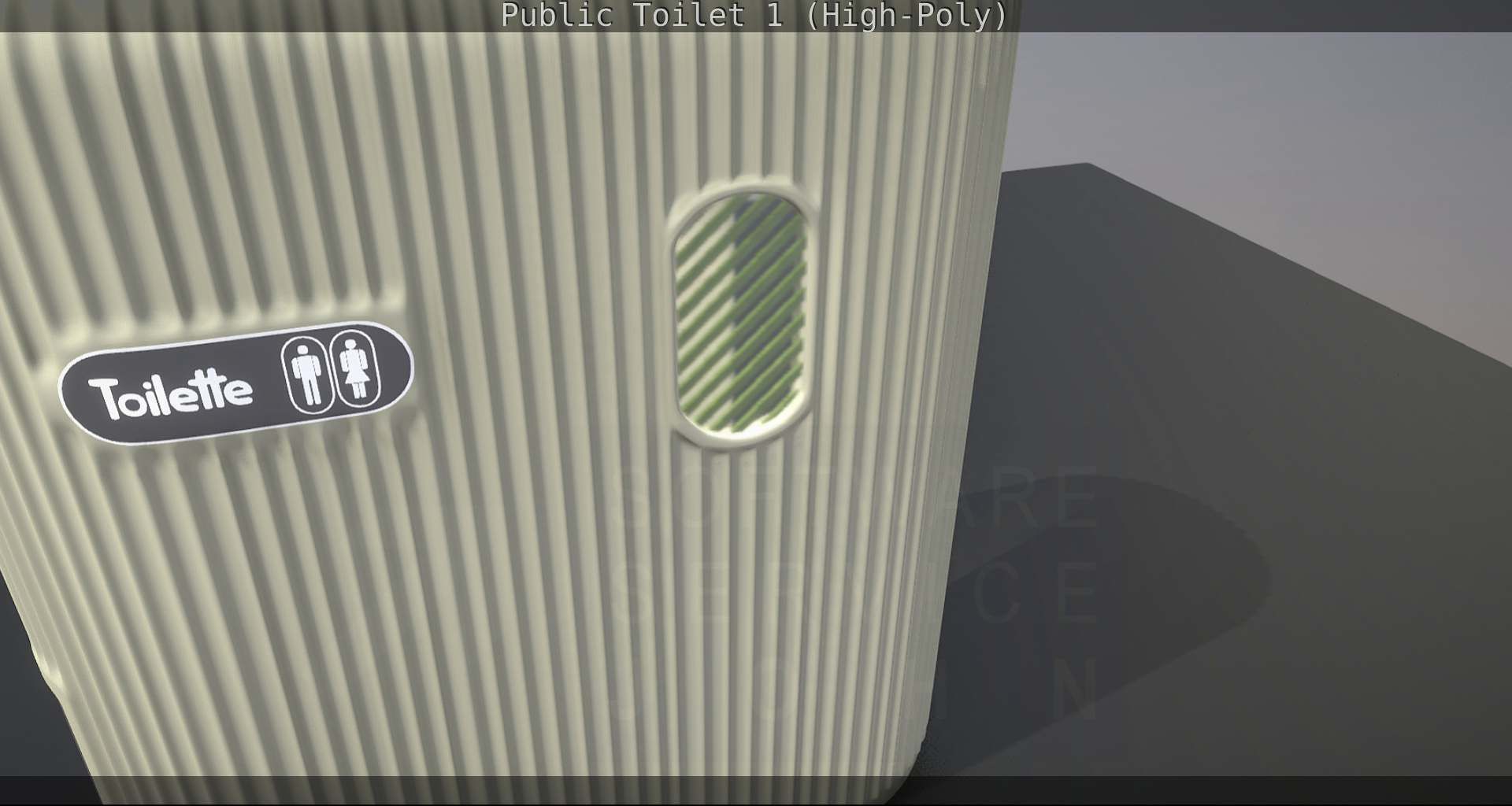 Public Toilet 1 - High-Poly Low-poly 3D model_80