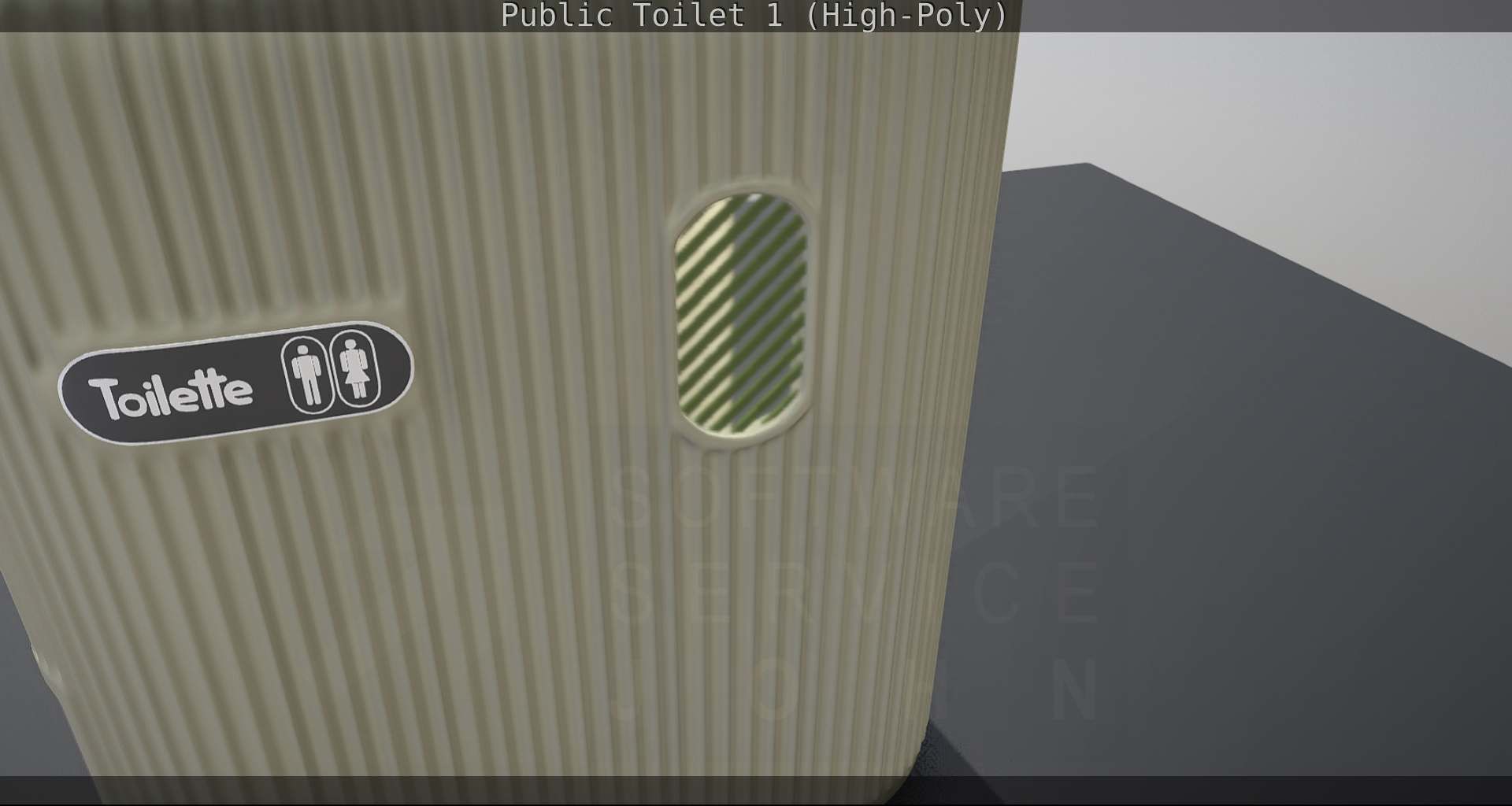 Public Toilet 1 - High-Poly Low-poly 3D model_78