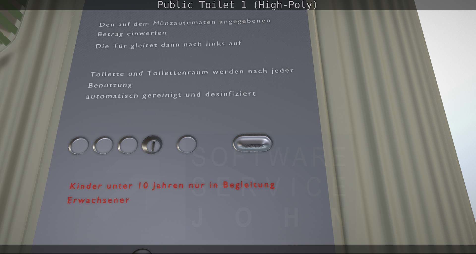 Public Toilet 1 - High-Poly Low-poly 3D model_24