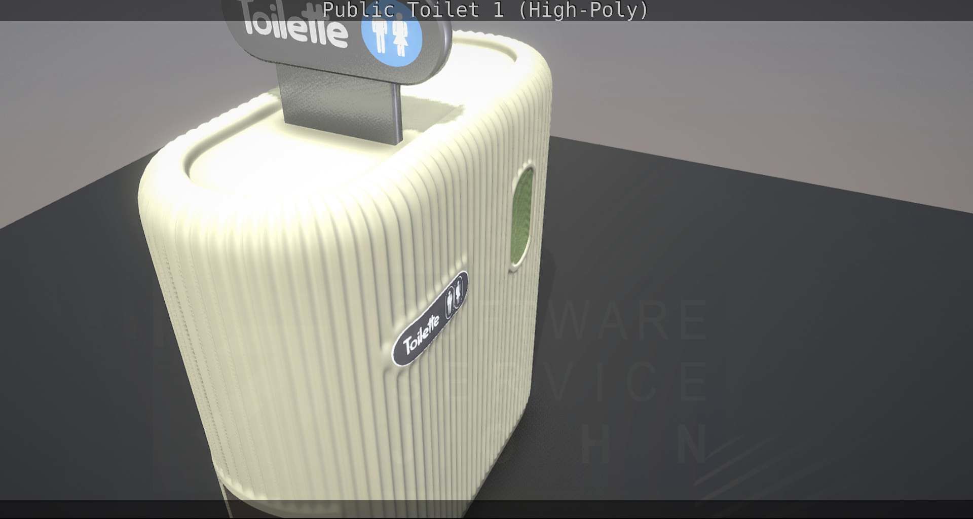 Public Toilet 1 - High-Poly Low-poly 3D model_84