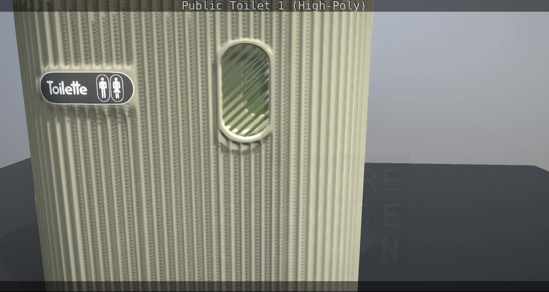 Public Toilet 1 - High-Poly Low-poly 3D model_72