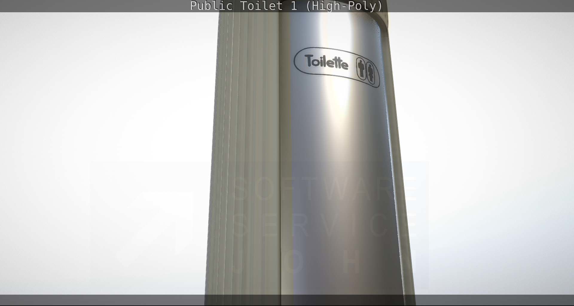 Public Toilet 1 - High-Poly Low-poly 3D model_64