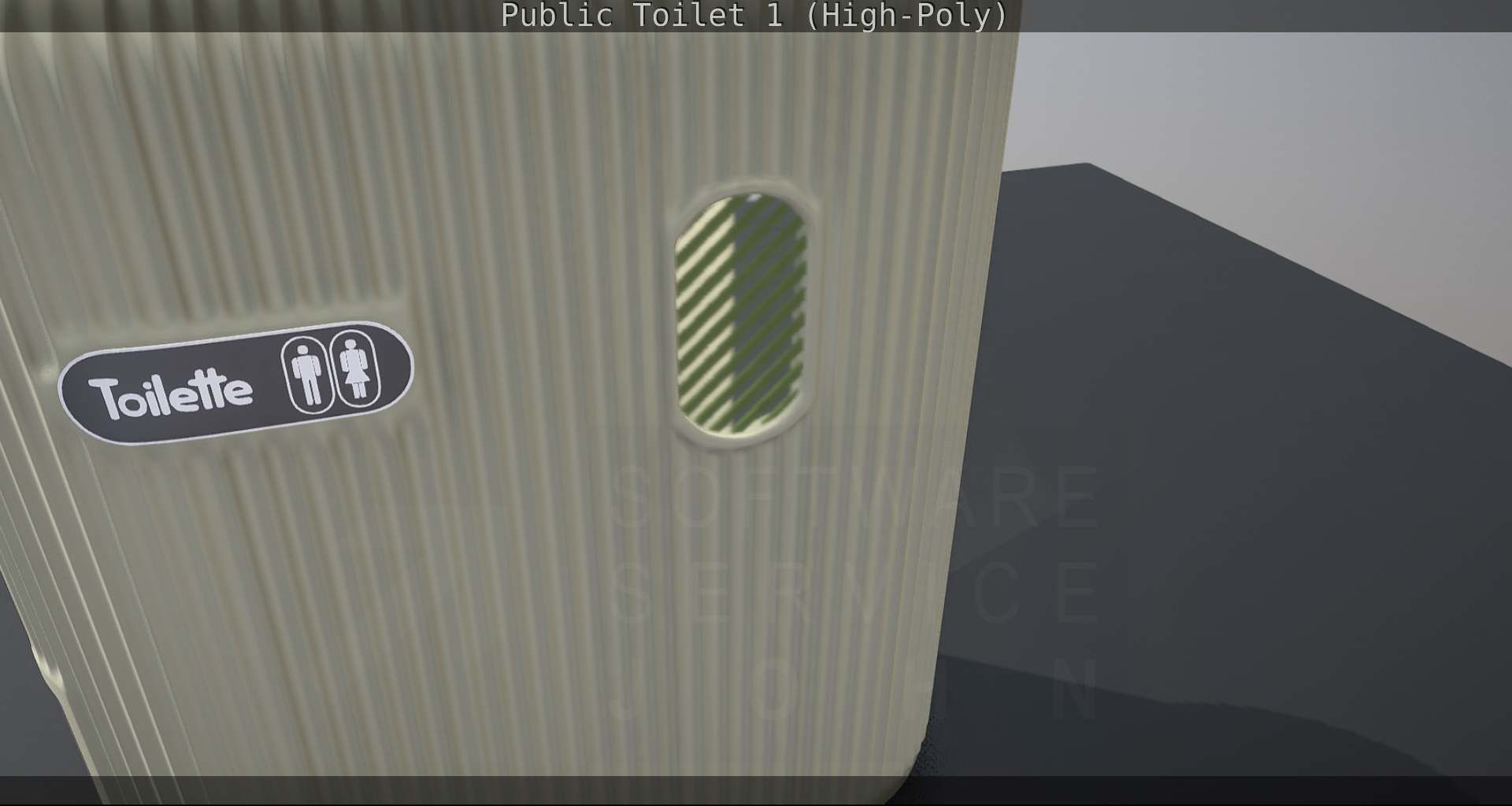 Public Toilet 1 - High-Poly Low-poly 3D model_79