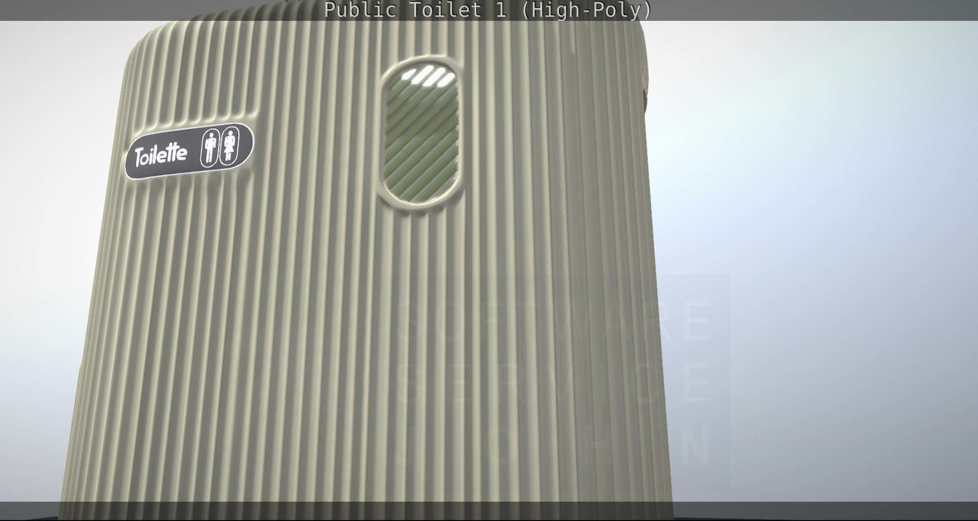 Public Toilet 1 - High-Poly Low-poly 3D model_63