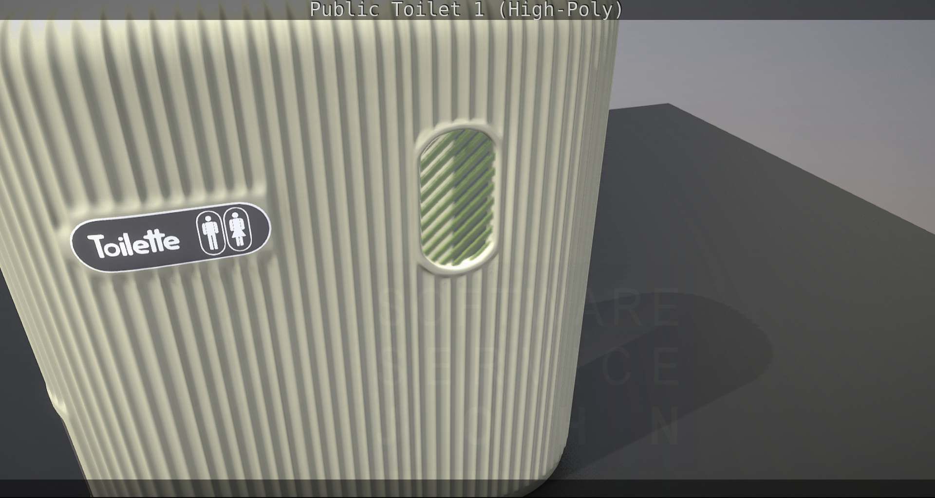 Public Toilet 1 - High-Poly Low-poly 3D model_81