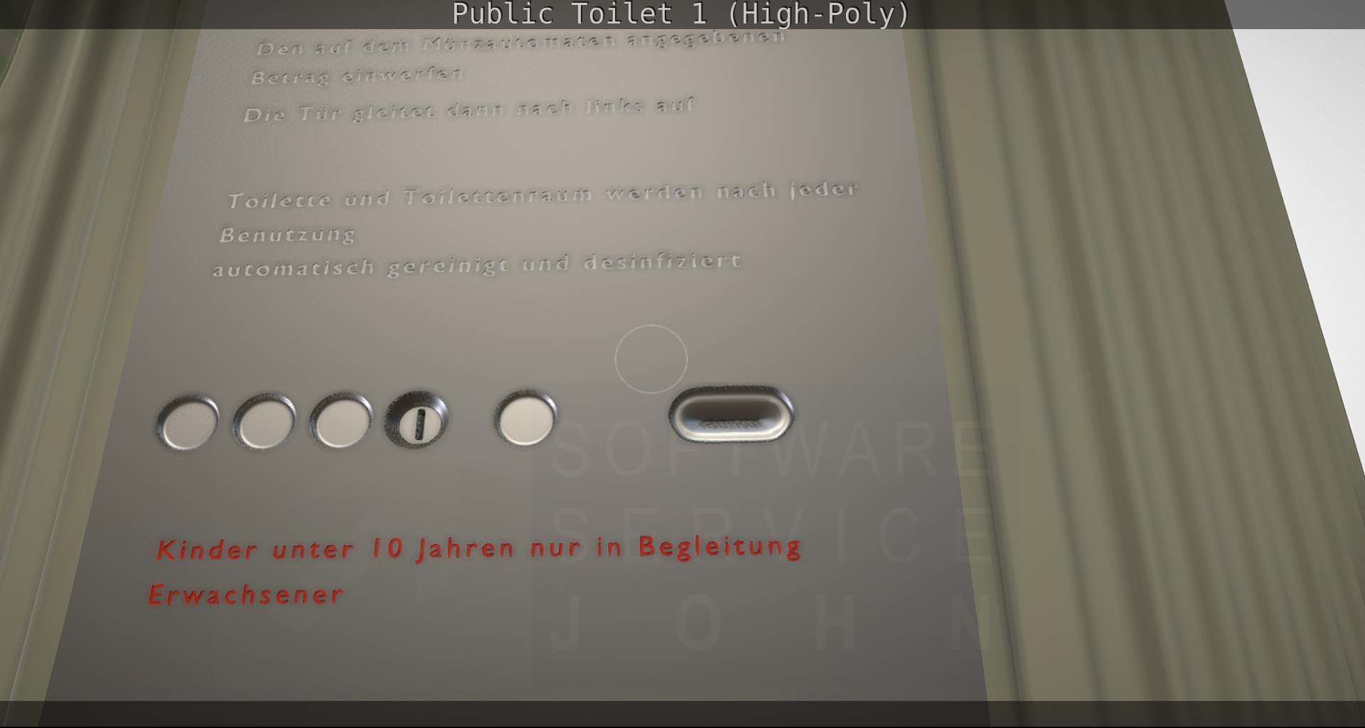 Public Toilet 1 - High-Poly Low-poly 3D model_22