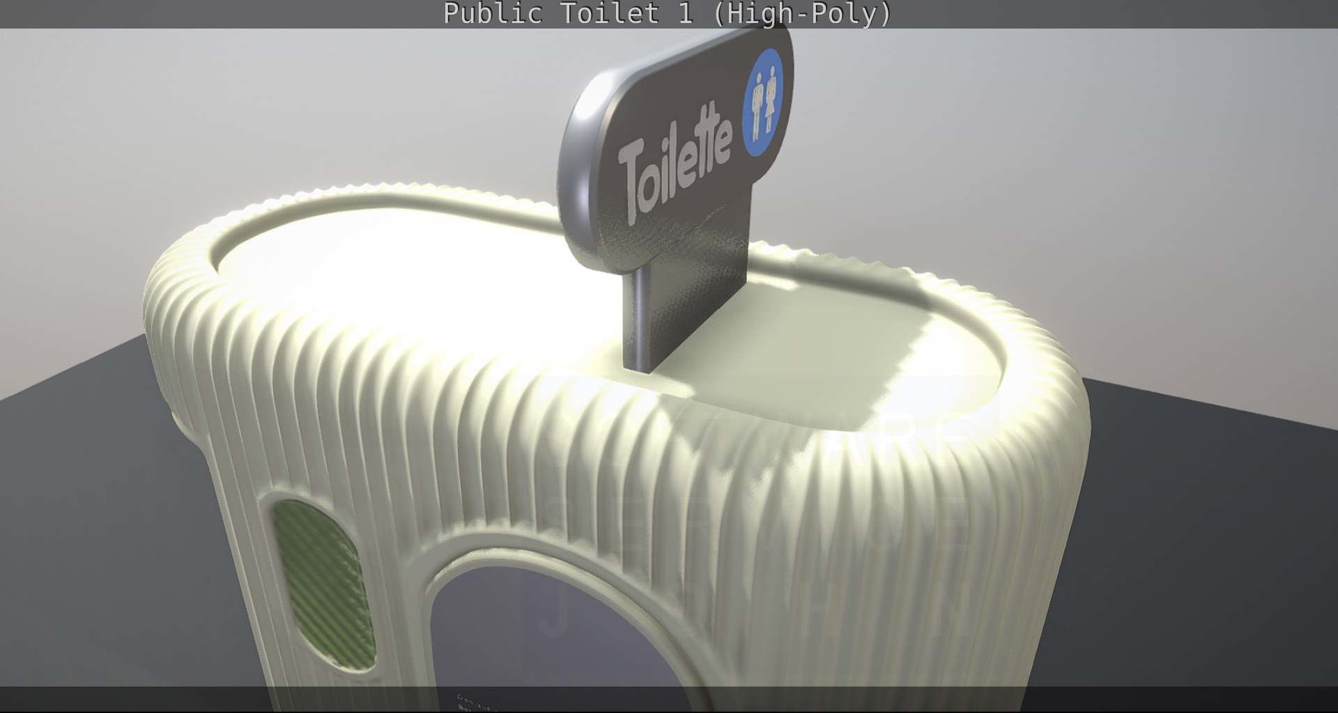 Public Toilet 1 - High-Poly Low-poly 3D model_101