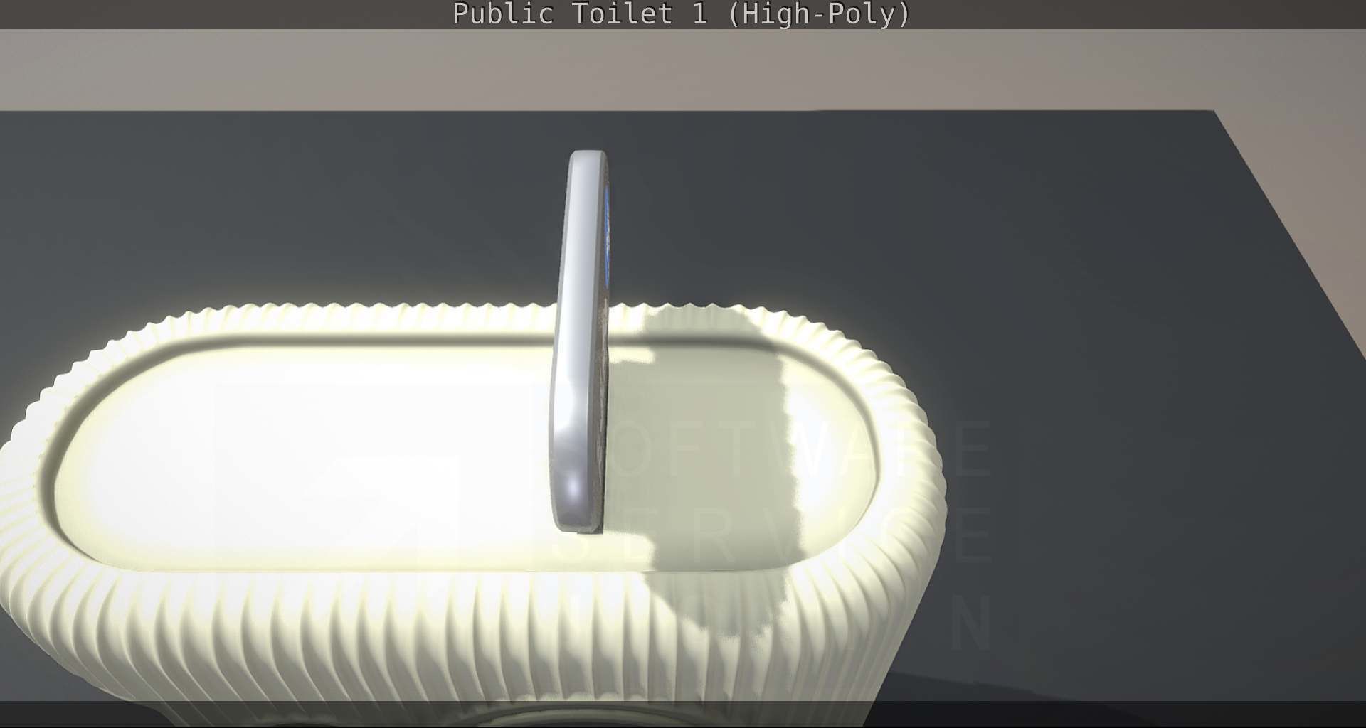 Public Toilet 1 - High-Poly Low-poly 3D model_95