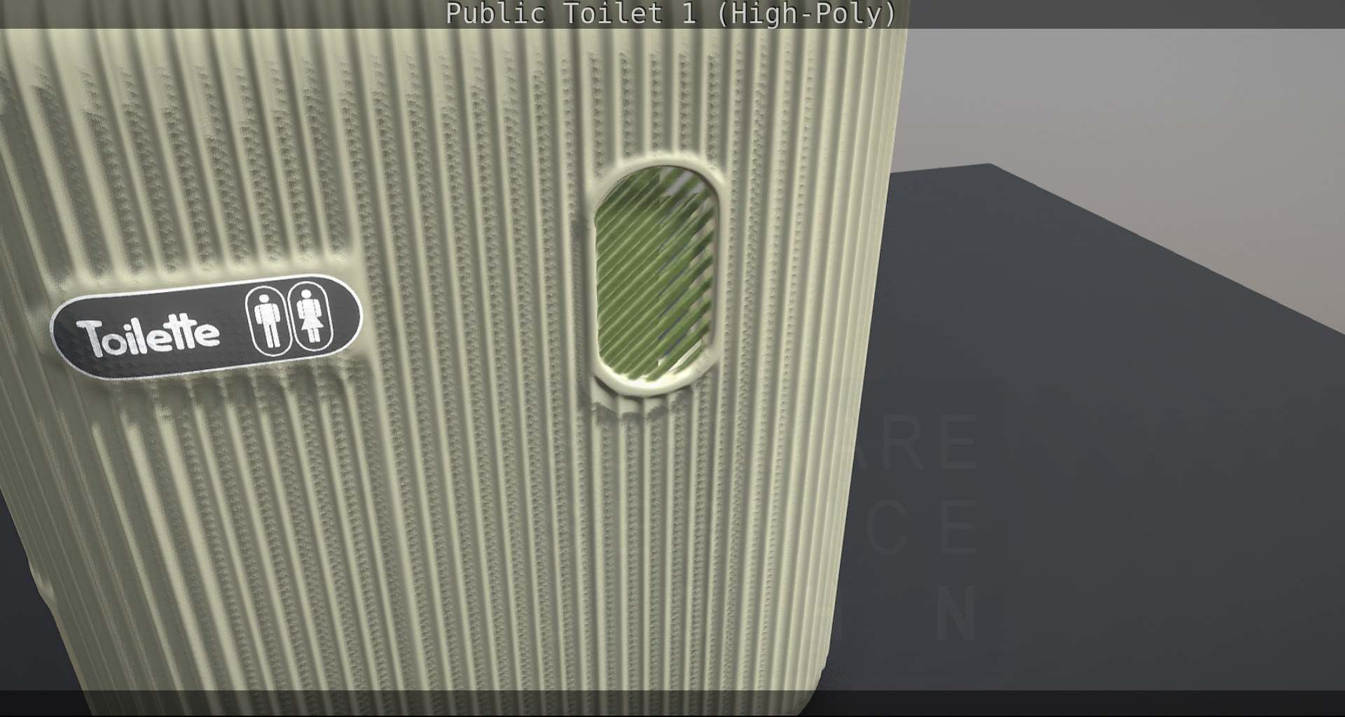 Public Toilet 1 - High-Poly Low-poly 3D model_75