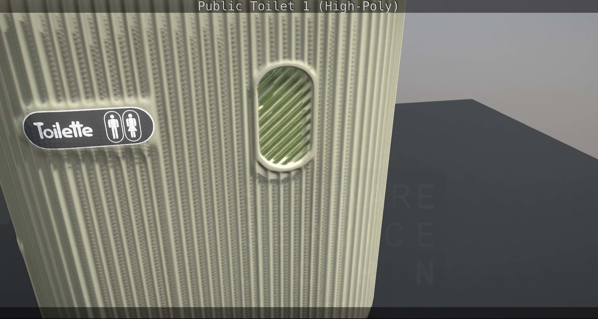 Public Toilet 1 - High-Poly Low-poly 3D model_74